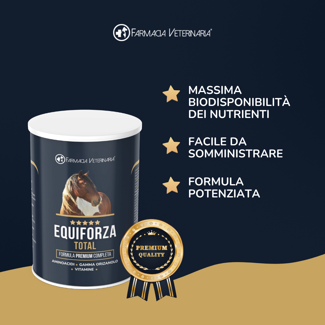 Equiforza Total: Più Muscolo e Recupero Rapido per il Cavallo Sportivo - con Amminoacidi e Gamma Orizanolo